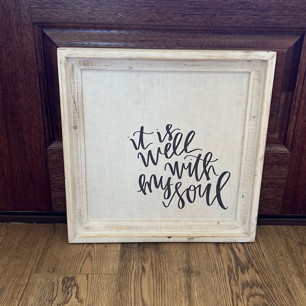 Wall Art It is Well with my Soul Hobby Lobby rustic white